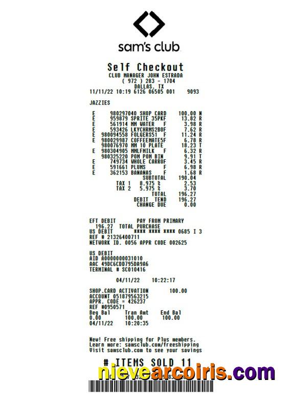 Sam's club retail store check